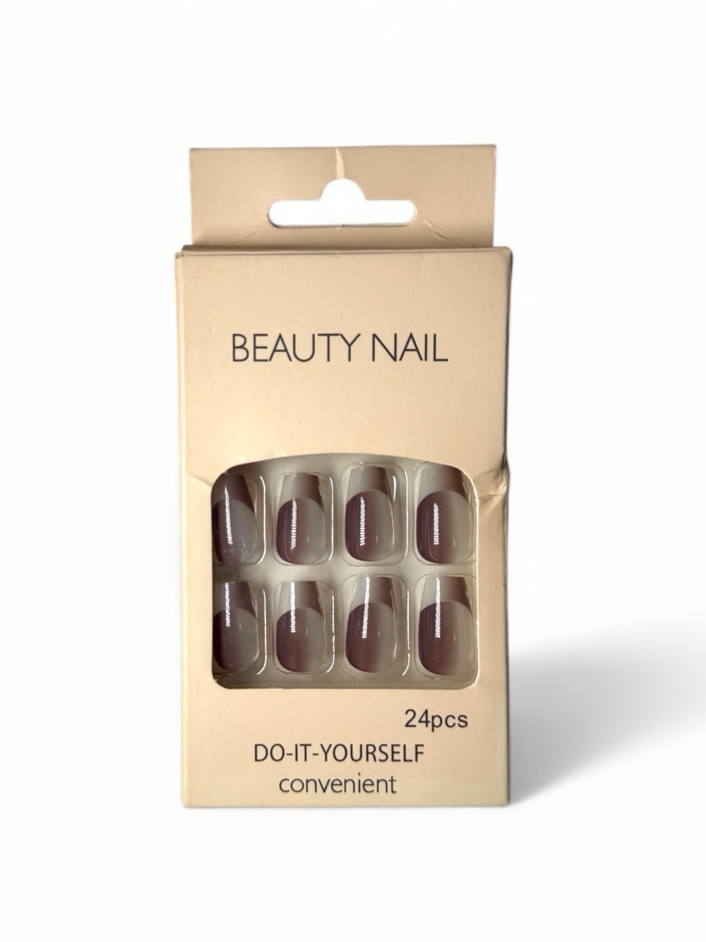 Beauty Nail Neutral Brown Gradient Press-On Nails